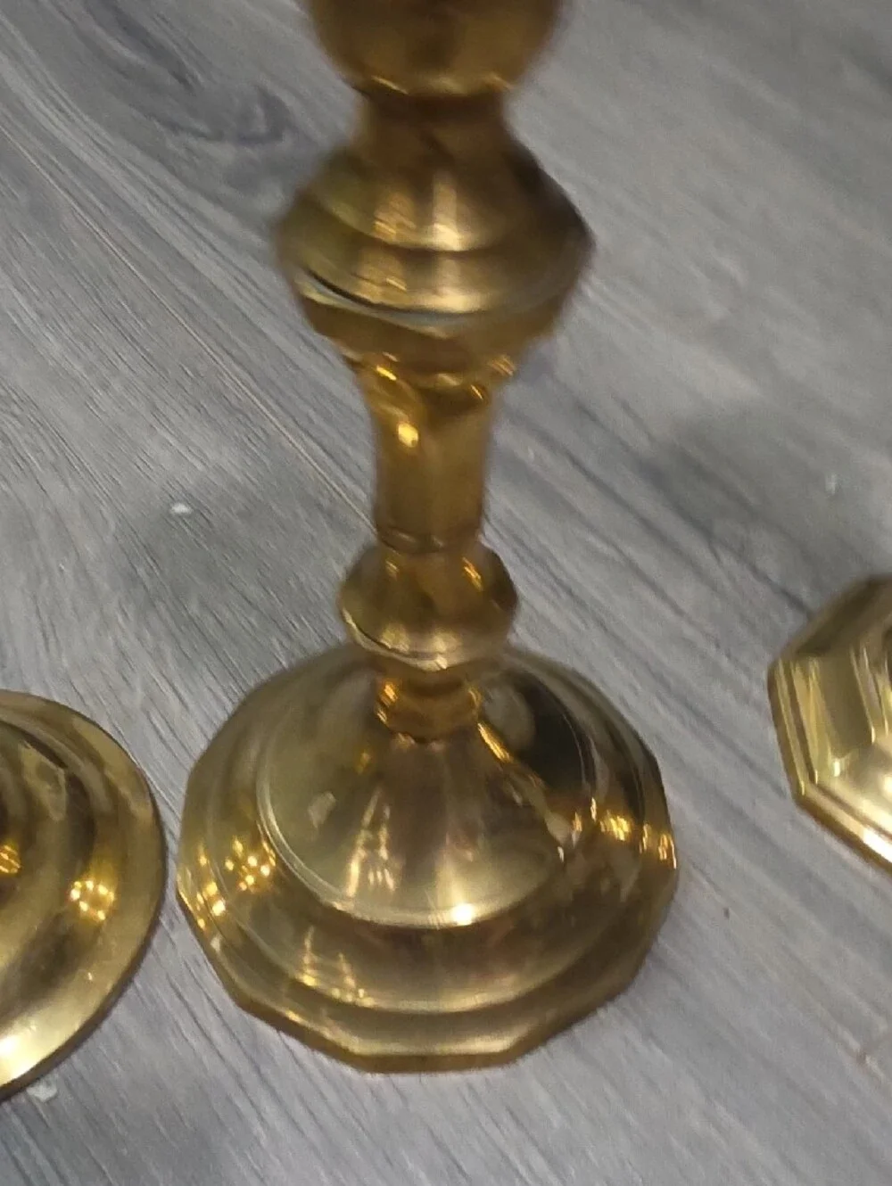 Brass VintageCandlestick Holders Set Of 3